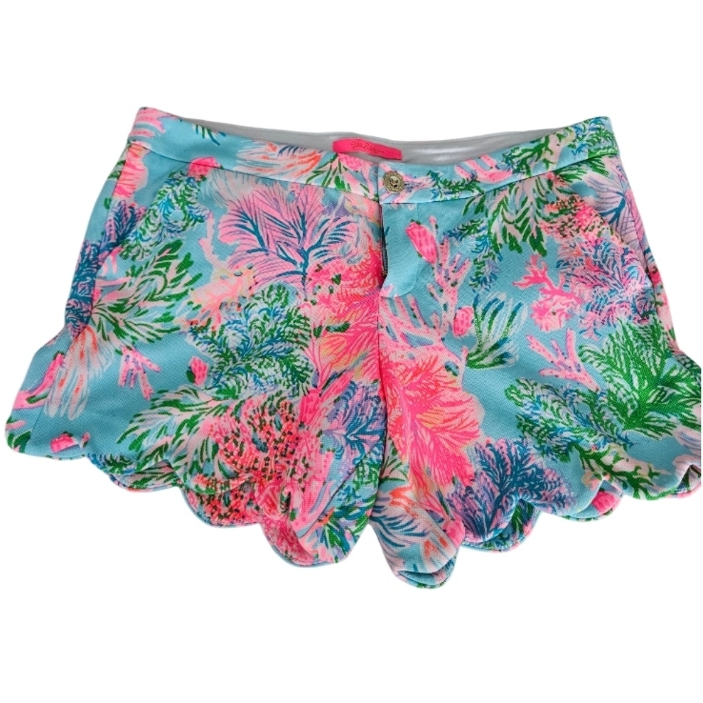 NWT Lilly Pulitzer Women's Blue and Pink Buttercup  Shorts